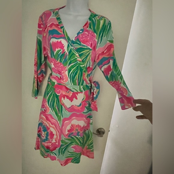 Lovely Lilly Pulitzer Wrap Around Dress - Picture 2 of 6